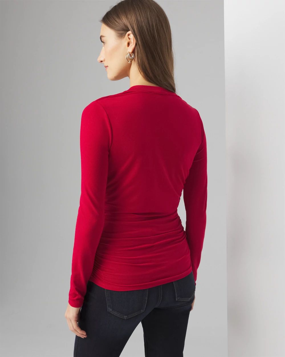 Square Neck Ruched Top | White House Black Market